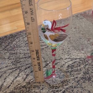 Festive Duck Wine Glass